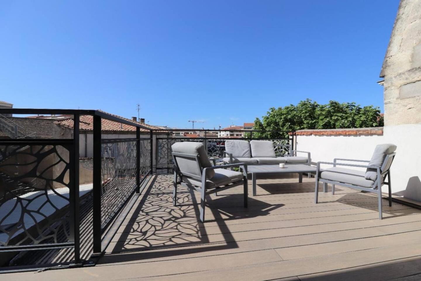 Duplex 120M2 Terrasse Vue Sur Nimes公寓 外观 照片